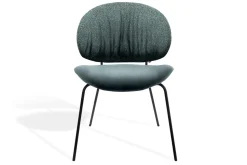 Esszimmerstuhl Alvaro Stoff-Leder blau