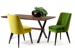 Esszimmerstuhl Fyn Stoff grün