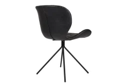 Esszimmerstuhl OMG Leder Metall schwarz