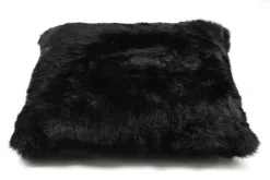 Flax Fellkissen schwarz 40x40cm