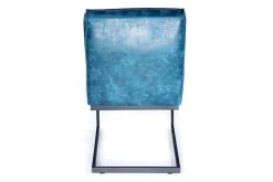 Freischwinger Ora Leder petrolblau