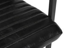 Freischwinger Oxford Leder schwarz