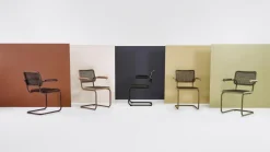 Freischwinger S32V Rattan grün