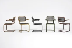 Freischwinger S32V Rattan rotbraun