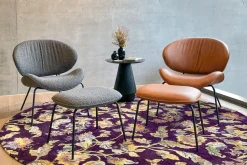 Fußhocker Alvaro Lounge Bouclé grau