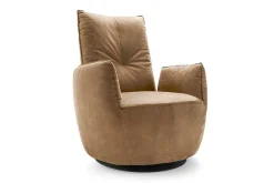 Funktionssessel Blobb Leder beige