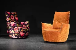 Funktionssessel Blobb Leder beige