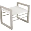 Fusshocker Vevi Aluminium khaki