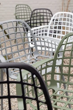 Garten Armlehnstuhl Aluminium schwarz