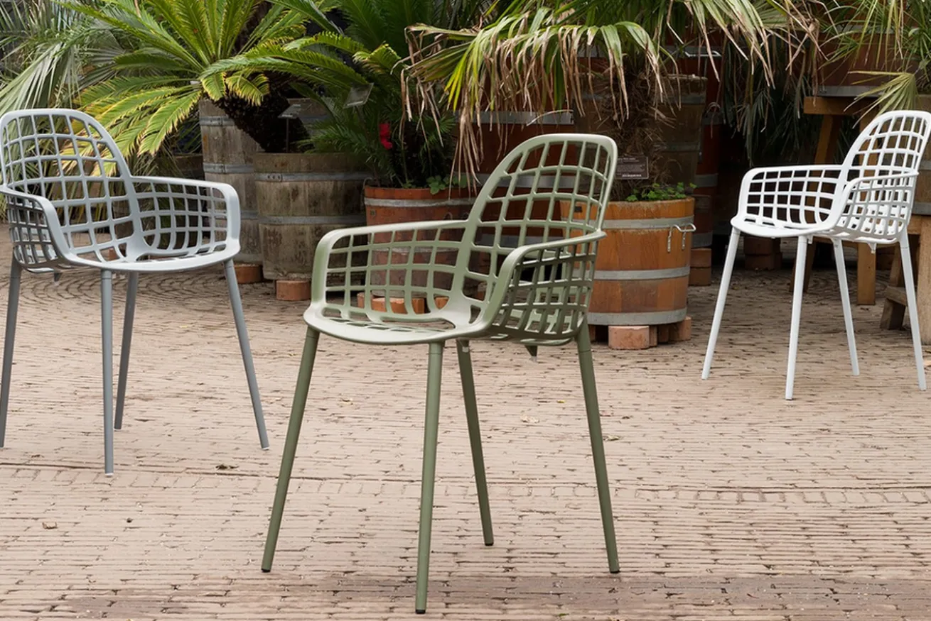 Garten Armlehnstuhl Aluminium grün