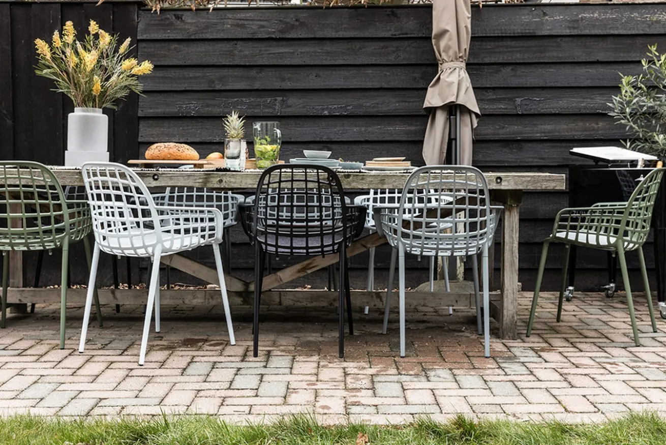 Garten Armlehnstuhl Aluminium grün