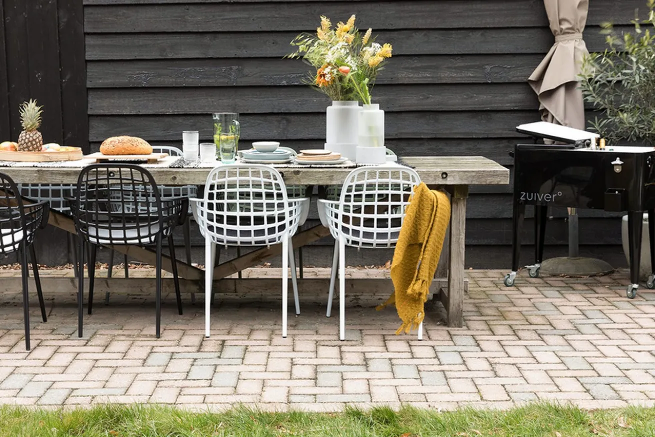 Garten Armlehnstuhl Aluminium weiss