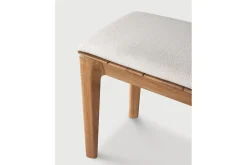 Garten Sitzbank Bok Teak weiß