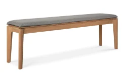 Garten Sitzbank Bok Teak grau