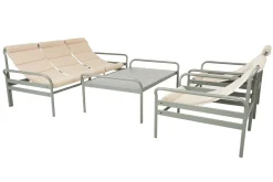 Gartenbank Sling 3-Sitzer grün-natur