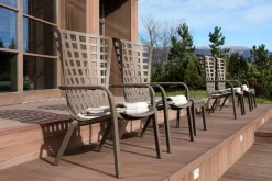 Gartensessel mit Armlehne Folio grau