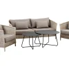 Gartensofa 3-Sitzer Aster Rattan beige
