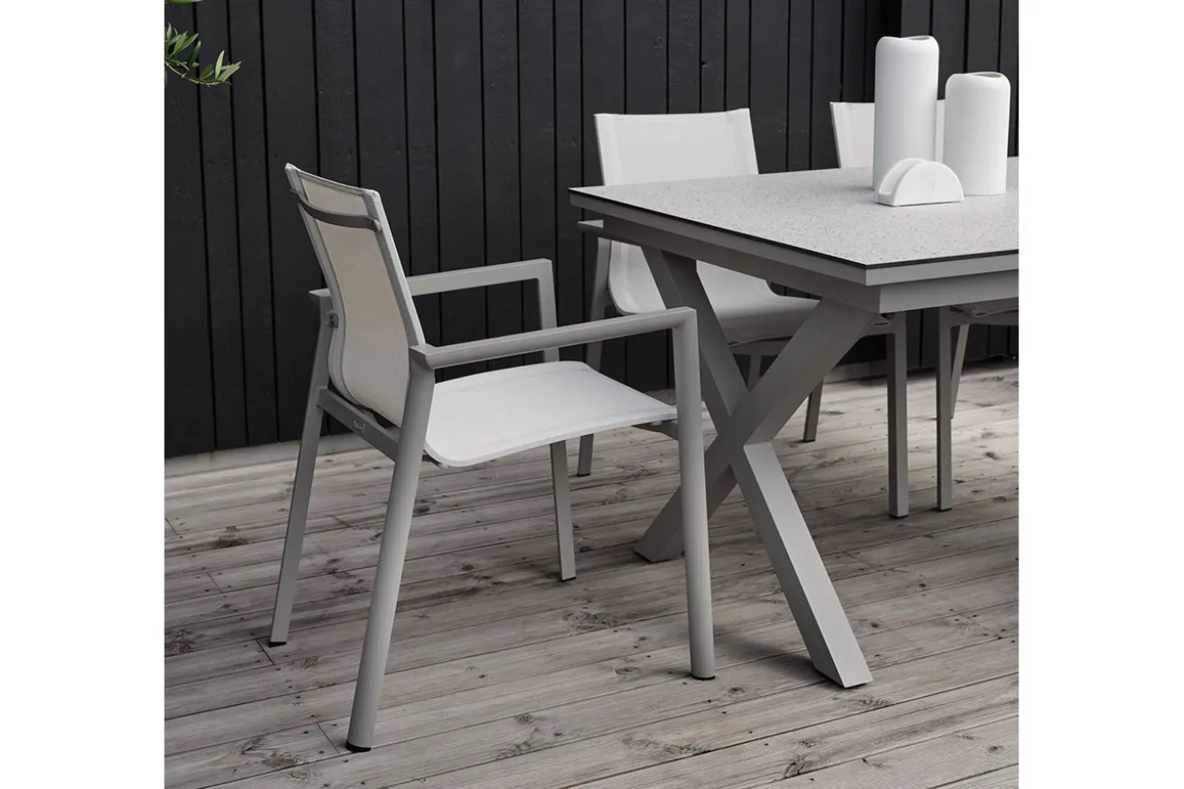 Gartenstuhl Delia khaki stapelbar