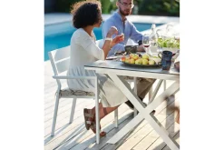 Gartenstuhl Delia stapelbar weiss