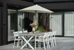 Gartenstuhl Delia stapelbar weiss