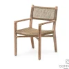 Gartenstuhl mit Arm Fiona Teak grau