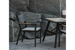 Gartentisch Chios schwarz-natur 175cm