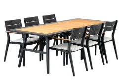 Gartentisch Chios schwarz-natur 240cm