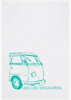 Geschirrtuch Laß uns wegfahren