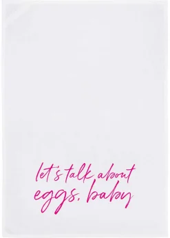 Geschirrtuch Lets talk about eggs