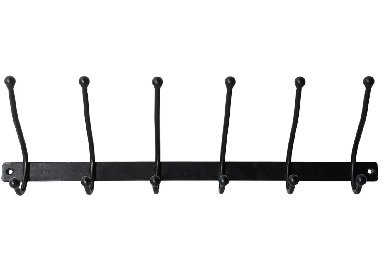 Hakenleiste Vintage Metall schwarz