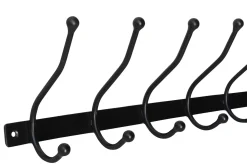 Hakenleiste Vintage Metall schwarz