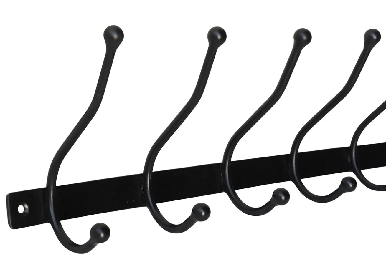 Hakenleiste Vintage Metall schwarz