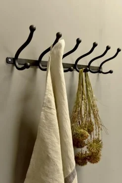 Hakenleiste Vintage Metall schwarz