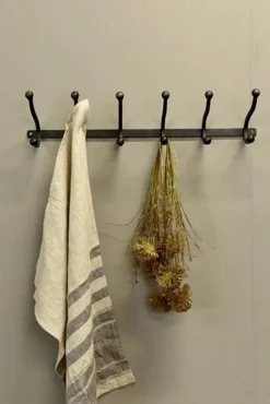 Hakenleiste Vintage Metall schwarz