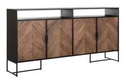 Highboard Criss Cross Massivholz B 200 cm