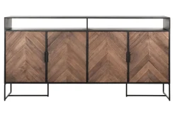 Highboard Criss Cross Massivholz B 200 cm