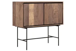 Highboard Metropole Teak Metall H 100 cm
