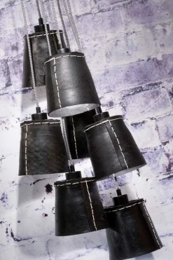 Hängelampe Amazon 7er Gummi schwarz H 16