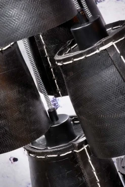 Hängelampe Amazon 7er Gummi schwarz H 16