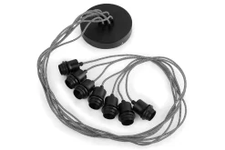 Hängelampe Amazon 7er Gummi schwarz H 16