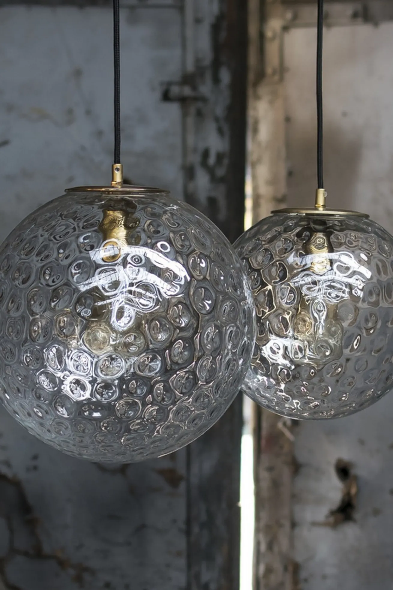 Hängelampe Globe Glas klar D 30 cm