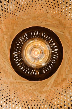 Hängelampe Kalimantan Bambusgeflecht D 87