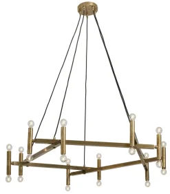 Hängelampe Retro Messing Ø 120 cm