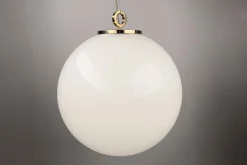 Hängelampe White Ball mit Ring 50 cm