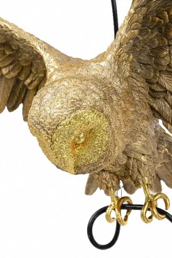 Hängeleuchte Eule gold