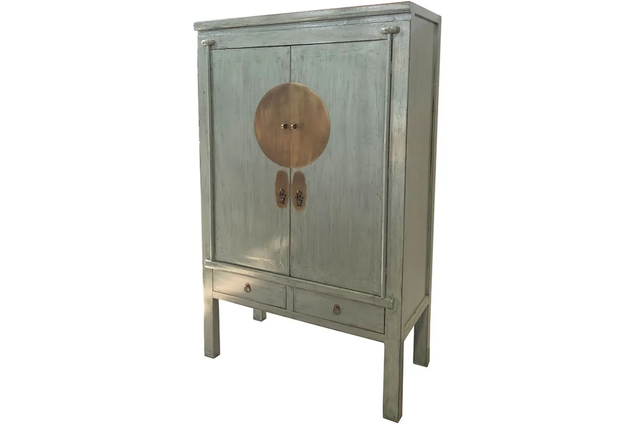 Hochzeitsschrank grau H 180 cm