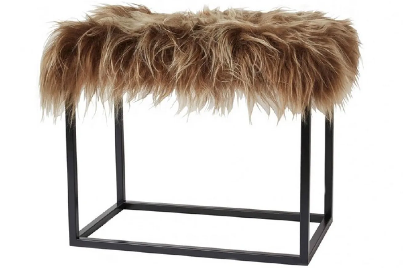 Hocker Palle Schaffell braun