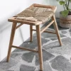 Hocker Rex Teakholz mit Abaca