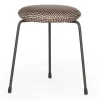 Hocker Stoff schwarz weiss