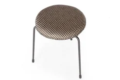 Hocker Stoff schwarz weiss